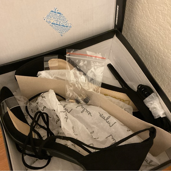 Lulus Womens Ledah Black Open Toe Lace Up Stiletto Gladiator Heels Size 8 - Picture 6 of 11